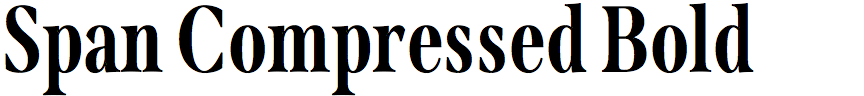 Span Compressed Bold