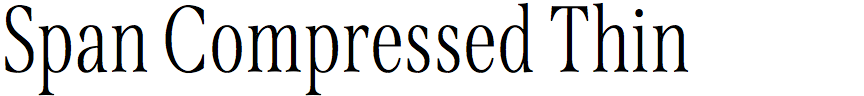 Span Compressed Thin