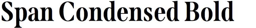 Span Condensed Bold