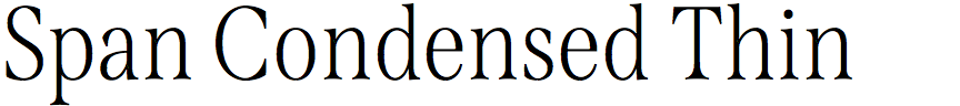 Span Condensed Thin