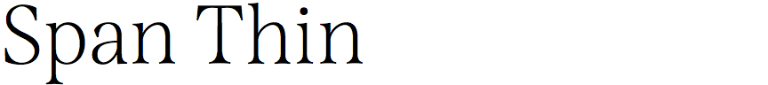 Span Thin