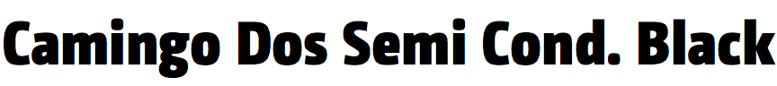 Camingo Dos Semi Condensed Black