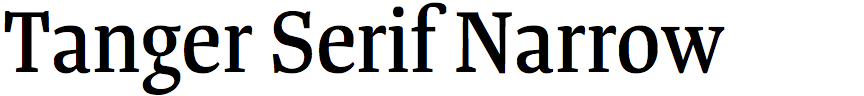 Tanger Serif Narrow