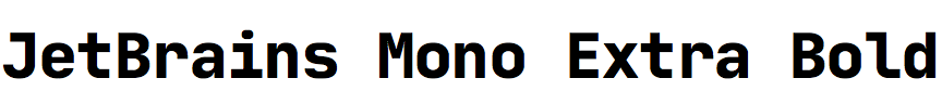 JetBrains Mono Extra Bold