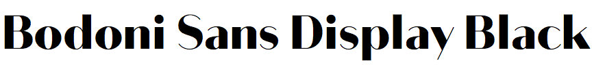 Bodoni Sans Display Black
