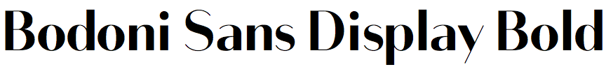 Bodoni Sans Display Bold