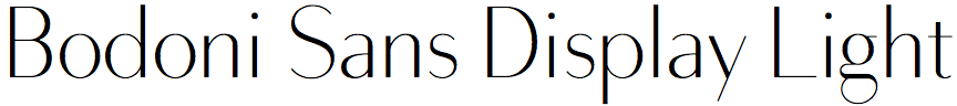 Bodoni Sans Display Light