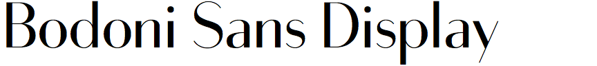 Bodoni Sans Display