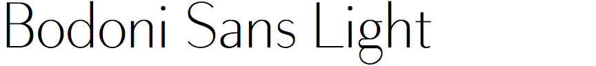 Bodoni Sans Light