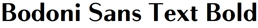 Bodoni Sans Text Bold