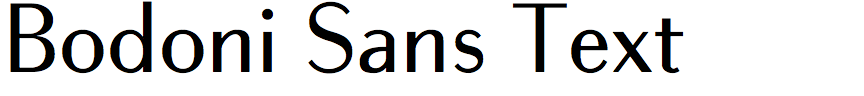 Bodoni Sans Text