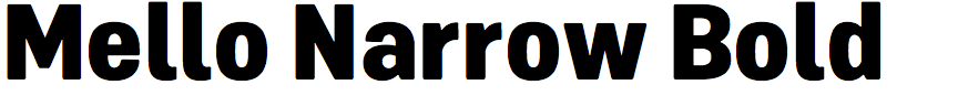 Mello Narrow Bold
