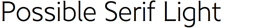 Possible Serif Light