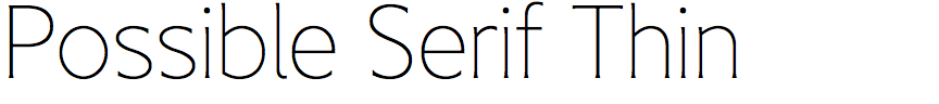 Possible Serif Thin