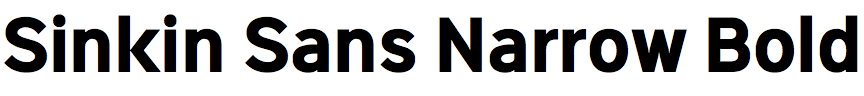 Sinkin Sans Narrow Bold