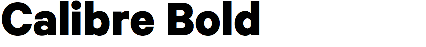 Calibre Bold