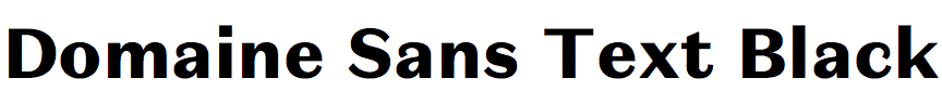 Domaine Sans Text Black