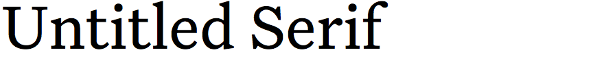 Untitled Serif