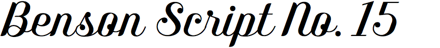 Benson Script No. 15