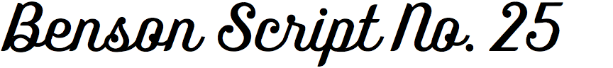 Benson Script No. 25