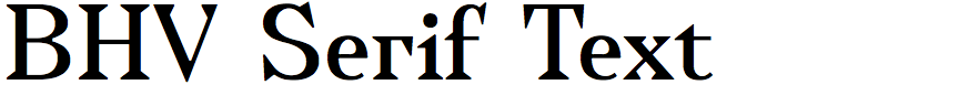 BHV Serif Text