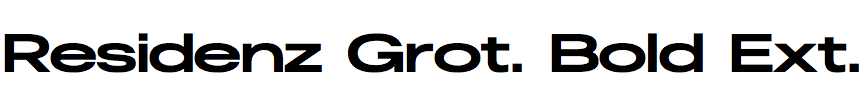 Residenz Grotesk Bold Extended