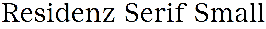 Residenz Serif Small