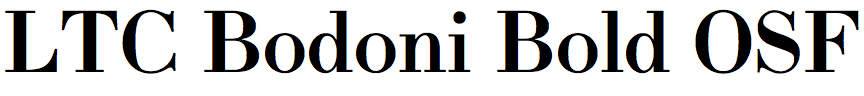 LTC Bodoni Bold OSF