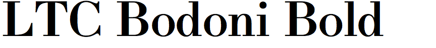 LTC Bodoni Bold