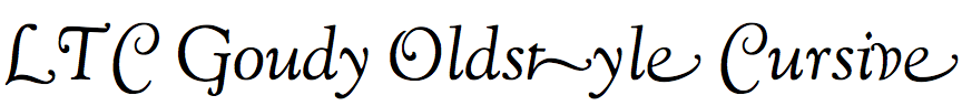 LTC Goudy Oldstyle Cursive