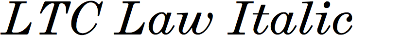 LTC Law Italic