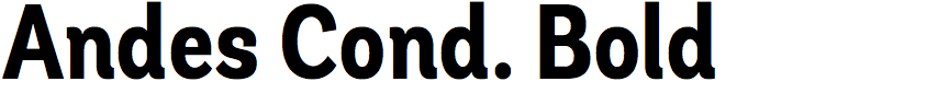 Andes Condensed Bold