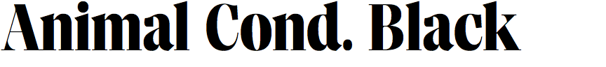 Animal Condensed Black