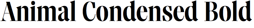 Animal Condensed Bold