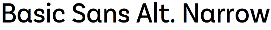 Basic Sans Alternate Narrow