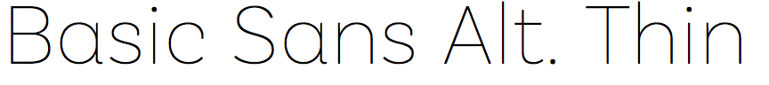Basic Sans Alternate Thin