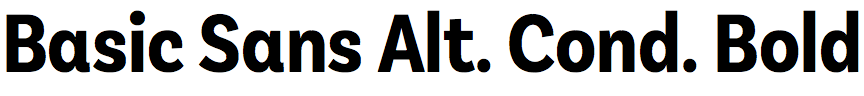 Basic Sans Alternate Condensed Bold