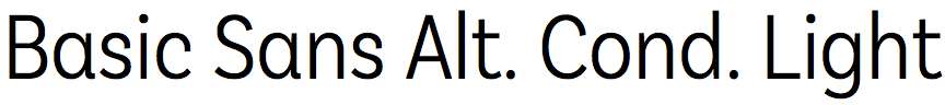 Basic Sans Alternate Condensed Light