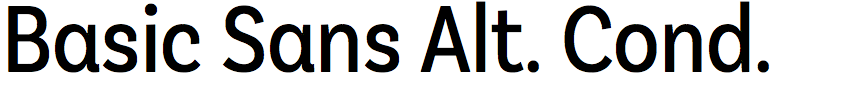 Basic Sans Alternate Condensed