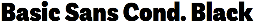 Basic Sans Condensed Black