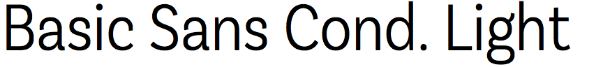 Basic Sans Condensed Light