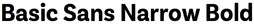 Basic Sans Narrow Bold