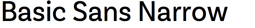 Basic Sans Narrow