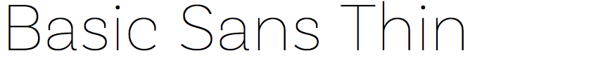 Basic Sans Thin