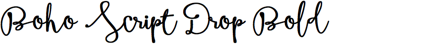 Boho Script Drop Bold