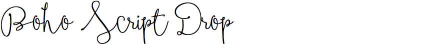 Boho Script Drop