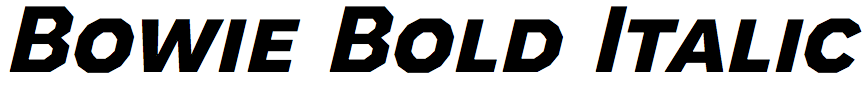 Bowie Bold Italic