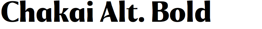 Chakai Alternate Bold