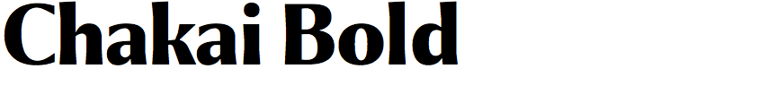 Chakai Bold