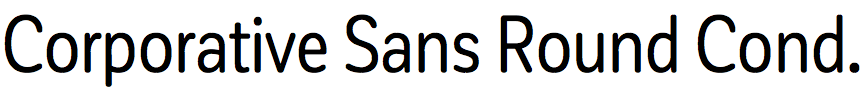 Corporative Sans Round Condensed